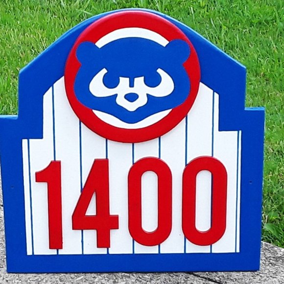 Chicago Cubs Address Sign for your home (with your address) NEW! - Picture 2 of 4